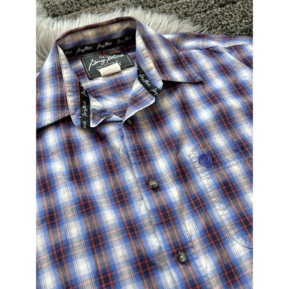 George Strait By Wrangler Collection Blue Long Sleeve Button Down Large ($64) - Picture 2 of 4